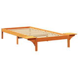 Bed Frame Wax Brown 90 x 200 cm Solid Pine Wood 873207
