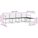 Outdoor Sofa Set 5 pcs Natural Solid Acacia Wood 3366242