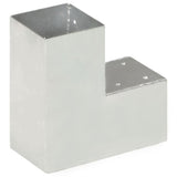 Post Connectors 4 pcs L Shape Galvanised Metal 91x91 mm 145470