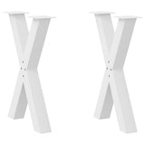 Dining Table Legs X-Shaped 2 pcs White 50x cm Steel 4012969