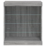 Sideboard with LED Lights Grey Sonoma 60.5x37x67 cm 836698