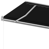 Manual Retractable Awning with Posts 6x3.5 m Anthracite 3070079
