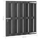 Garden Gate WPC 100x100 cm Grey 49083