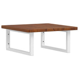 Basin Shelf Wall Mounted Steel and Solid Wood Oak 3302400