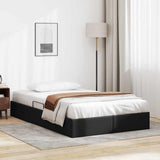 Storage Bed with Mattress Black 120 x 200 cm Faux leather 3369941