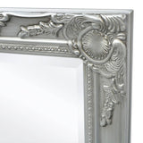Wall Mirror Baroque Style 100x50 cm Silver 243681