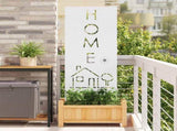 Garden Privacy Screen White 50 x 140 cm Cold-rolled steel 876337