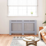Radiator Cover 2 pcs Grey 152 x 19 x 81.5 cm Engineered Wood 3403231