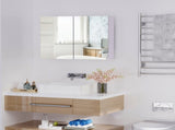 Double Door Wall Mounted Glass Mirror Cabinet Modern Storage Unit Bathroom Shelf Organiser T3398P344553