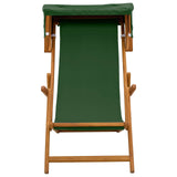 Deck Chair 2 pcs 3 Position Solid Eucalyptus Wood Green 3407812