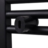 Bathroom Heating Towel Rail Radiator Curve 500x764 mm Black 141913