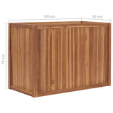 Raised Bed 100x50x70 cm Solid Teak Wood 48972