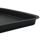 Square Flower Tray 24 pcs Black 36 x 36 x 3 cm Plastic 42020378