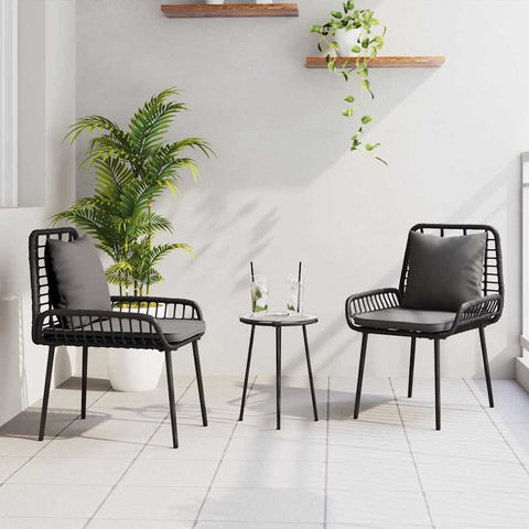 Garden Dining Set 3 pcs Black and Anthracite 42010356