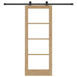 Sliding Door ORKDAL Natural and Black 78 x 202 cm 3332019