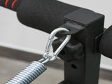 Sit Up Bench Core Workout Adjustable Thigh Support Foldable for Home Gym w/ Arm Pulling Rope Black T3398P349202