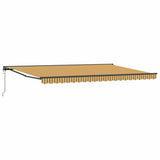 Retractable Awning Yellow and Grey 500 x 300 cm 3331314