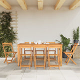 Folding Bistro Chairs 8 pcs Solid Wood Acacia 3216307