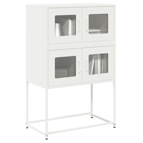 ZNTS Highboard White 68x39x107 cm Steel 853349