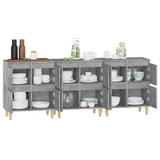 Sideboards 3 pcs Concrete Grey 60x35x70 cm Engineered Wood 3185771