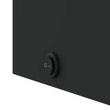 Bathroom Mirror Cabinet with LED Light Arched Black 42x13x70 cm 357975