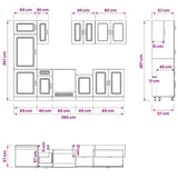 8 Piece Kitchen Cabinet Set "Kalmar" Sonoma Oak Engineered Wood 3314794