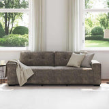 Sofa with Cushion Dark grey Faux leather 4105145