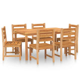 7 Piece Garden Dining Set Solid Wood Teak 3157186