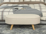 Teddy Fleece Storage Ottoman - Cream White T3398P344256