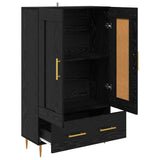 Highboard Black Oak 69.5 x 31 x 115 cm Engineered Wood 882561