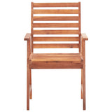 Outdoor Chair Set of 3 Natural wood Solid acacia wood One Size 46313