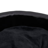 Dog Bed Black 69x59x19 cm Plush and Faux Leather 171261