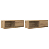 TV Cabinets 2 pcs Artisan Oak 80x31x25.5 cm Engineered Wood 861471