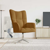 Relaxing Chair Brown Velvet 328125