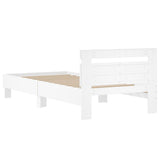 Bed Frame without Mattress with Headboard White 100x200 cm 838526