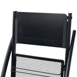 Magazine Rack 40x32x131 cm Black A4 30098