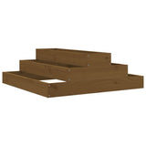 Planter Honey Brown 80x80x27 cm Solid Wood Pine 823895