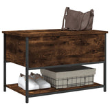 Storage Bench Smoked Oak 70x42.5x47 cm Engineered Wood 839020