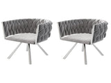 Set of 2, velvet dining, single light luxury living room bedroom swivel, Leisure swivel N606P452770G