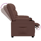 Recliner Chair Brown Faux Leather 348044
