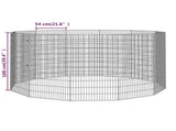 Free Range Animal Enclosure 12-Panel 54x100 cm Galvanised Iron 171584