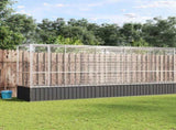 Aviary with Extension Silver 1250.5x107x212 cm Steel 3214271