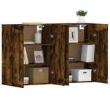Wall Mounted Cabinets 2 pcs Smoked Oak Engineered Wood 3197990