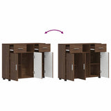 Wooden Cabinet Brown Oak 88.5 x 30.5 x 73 cm Engineered Wood 880288