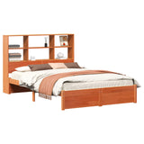 Bed Frame with Storage Headboard Wax Brown 160 x 200 cm 3422761