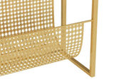 Magazine Rack Gold 35x15x45 cm Steel 331669