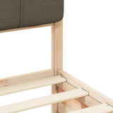Bed Frame with Upholstered Headboard Taupe 160 x 200 cm 3398187