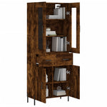 Highboard Smoked Oak 69.5x34x180 cm Engineered Wood 3198542