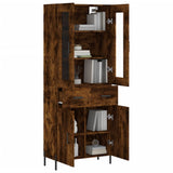 Highboard Smoked Oak 69.5x34x180 cm Engineered Wood 3198542