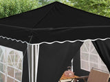 Pop-up Party Tent 195 x 195 x 245 cm Black Oxford Fabric 42019744